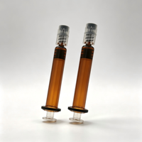 Seringue en verre ambré de 1 ml, 2 ml, 3 ml, 5 ml, avec embout Luer Lock, pour le remplissage de liquides visqueux et photosensibles
