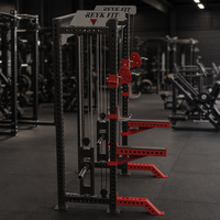 REYK REYK02 Ensemble d'équipement de musculation multifonctionnel avec Smith Machine et Power Rack Commercial en acier robuste