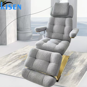 เตียงนวดหน้าแบบเงียบ Kisen พร้อมฐานหมุนได้ ที่วางอุปกรณ์ทำเล็บเท้า ที่นอนสระผมแบบไทย ปรับแต่งสี PU ได้ สำหรับสปา - Product Image 1