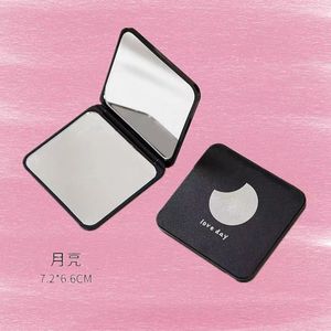 Mini Makeup <b>Mirror</b> <b>Square</b> Folding Double Sided Portable Pocket <b>Mirror</b> For Women Students High Definition Aluminum Lens - Product Image 4