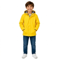 Veste de pluie imperméable à capuche pour enfants, légère, résistante aux intempéries, en PU recyclé, pliable pour les jeux en plein air par temps de pluie