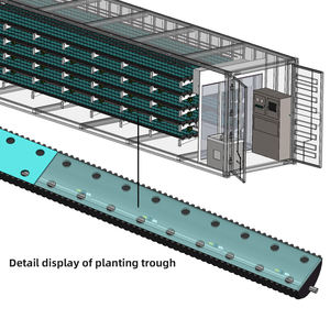 מערכת השקיה בטפטוף בחממה אירופונית במכולה 40 רגל לגידול חסה וירקות עלים - Product Image 6