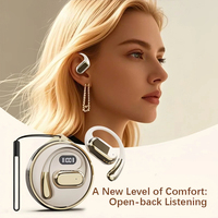 Auriculares deportivos inalámbricos con gancho para la oreja BTV 5.5, impermeables IPX3, con estuche de carga chapado de 200 mAh, no intrauditivos, al por mayor