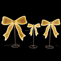 Nouvel arrivage de lumières LED géantes blanches avec nœud papillon pour allée de mariage, accessoires de fête, événement, toile de fond, décoration de scène