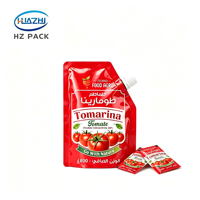 Pochettes Doypack à bec verseur de qualité alimentaire pour l'emballage de la vodka, de la bière, de la sauce tomate et des boissons, avec options personnalisables