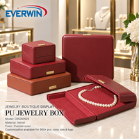 Boîte à bijoux en PU de haute qualité, douce, carrée, moderne, avec fermeture magnétique, pour ranger les boucles d'oreilles, les colliers, les bagues, à utiliser pendant les fêtes