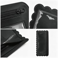 Sac de rangement moderne ultra-léger en PVC noir pour jeu de Mahjong américain complet avec livre d'instructions