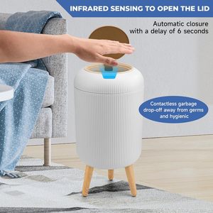 CF moderno <span class=keywords><strong>bagno</strong></span> in plastica impermeabile bidone della spazzatura cestino dei rifiuti cucina sensore elettrico automatico intelligente bidone della spazzatura - Product Image 3