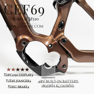 Vélo de montagne à cadre en fibre de <span class=keywords><strong>carbone</strong></span> CEF69 29er, moteurs Bafang M510/M510RS/M560, écran DPC030, support UDH, batterie intégrée 48V (835Wh) - Product Image 4