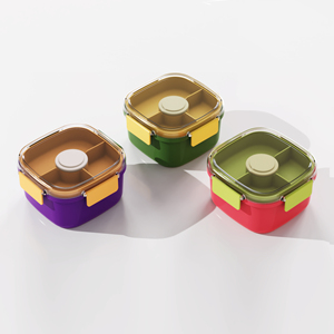 Nouveauté - Boîte à bento Escart - Étanche, sans BPA, grande capacité, bento carré, récipient de stockage alimentaire, écologique - Product Image 3