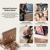 Nouvelle conception de luxe, prise murale standard britannique 86 en noyer avec interrupteur à bascule 16A 250V et ports USB pour usage industriel et domestique