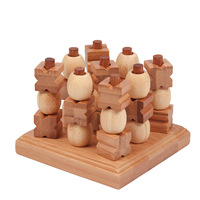 HOYE CRAFT – jeu de société en bambou pour enfant, jouet à empiler en bois, à jouer aux échecs