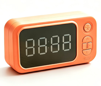 Réveil numérique LED miroir en gros d'usine avec haut-parleur 1200 mAh, prend en charge la carte TF, idéal pour chambre à coucher, hôtel, promotion d'entreprise, cadeau