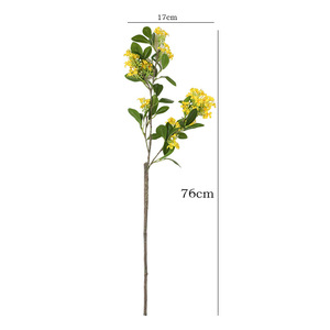 Artificial Flowers Fragrant Osmanthus Jasmine Plastic Silk High Simulation Home Decor Living Room <b>Bedroom</b> Arrangement - Product Image 5