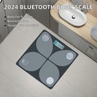 Báscula de peso corporal electrónica inteligente para uso en baño 13 datos corporales y sensor IMC recomendación de peso máximo de 180kg