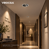 Spot encastré LED moderne pour intérieur, projecteur anti-éblouissement COB blanc chaud 10W pour hôtels et projets