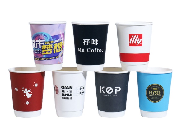 PACK 8Oz 12Oz 16Oz 20Oz Biodegradable Disposable Cafe Ethiopia Carton Single Wall Coffee Pla Paper Cup With Lid