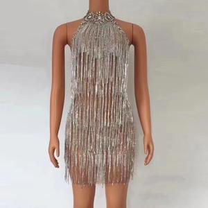 Abito da ballo da donna con cantante scintillante per feste di compleanno per spettacoli teatrali - Product Image 2