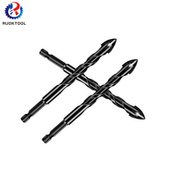 RUOKTOOL alliage Triangle tige hexagonale rainure en spirale croix sec humide forage brique céramique carrelage verre foret foret