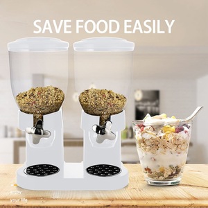 Großhandel Hot Deals Double Dry Food Dispenser Dual Control Trocken futter Müslisp ender Aufbewahrung boxen Lebensmittel behälter Runde - Product Image 3