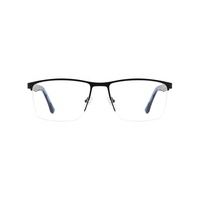 Nuevo Modelo de Alta Calidad, Montura de Gafas Ópticas de Metal Unisex con Media Montura y Diseño de Moda con Logotipo Personalizado, SENSE 93616-1, Ligero