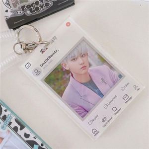 <b>Custom</b> Idol Photocard Keyring Acrylic Photocard Holder <b>Keychain</b> - Product Image 4