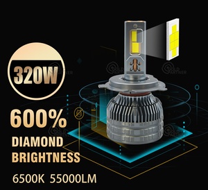 Sáu ống đồng 400W 55000lm <span class=keywords><strong>LED</strong></span> faros H7 H11 ánh sáng bóng đèn xe 9005 9006 H1 <span class=keywords><strong>CANBUS</strong></span> Luces H4 <span class=keywords><strong>T10</strong></span> <span class=keywords><strong>Led</strong></span> Đèn Pha cho xe hơi - Product Image 5