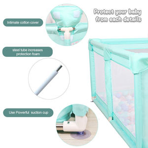 Enceinte de jeu pour bébé avec garde-corps de sécurité pour <span class=keywords><strong>apprendre</strong></span> à marcher et à ramper pour <span class=keywords><strong>la</strong></span> chambre à coucher. - Product Image 4
