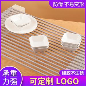 Silicone Square Folding Kitchen <b>Rack</b> Anti Slip Non Deformable Sink Draining <b>Dish</b> <b>Rack</b> - Product Image 4