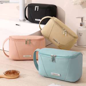 Beilian Cosmetic Bag Large Opening Portable Travel Makeup Organizer Pink For Trip - Product Image 2