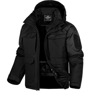 FOXA Men's Waterproof <b>Ski</b> Jacket With Detachable Hood And Multi Pockets Winter Snowboard Coat - Product Image 1