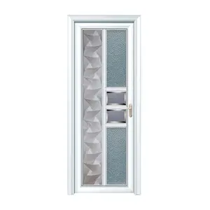 Aluminum bathroom door with frosted glass special design swing door for house