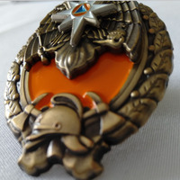Badge souvenir de haute qualité de Russie, médaille en métal 3D, badges de chapeau personnalisés, bronze antique, badge d'uniforme avec vis de fixation