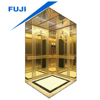FUJI moderno Home Office ascensore AC Drive passeggeri MRL ascensore per alberghi ville residenziali 630KG 1200kg capacità contemporanea