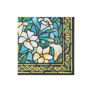 Floral Printed Paper Napkins 250mmx250mm Irregularly Shaped For Themed Party Disposable Serviettes - Product Image 5