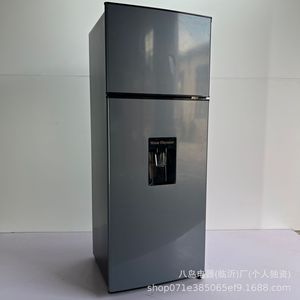 Refrigerador de doble puerta de 280L con dispensador de agua, compacto para dormitorios y apartamentos de alquiler, con descongelación automática y alimentación eléctrica. - Product Image 2