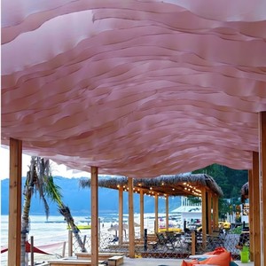 Thanh bãi biển Ngoài trời trang trí mái di chuyển cầu vồng Voan rèm treo rèm di chuyển Trần treo cho trang trí đám cưới bãi biển - Product Image 3