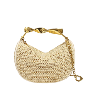 高级女式单肩包编织真皮手提包链条肩带可定制徽标可提供OEM服务 - Product Image 2