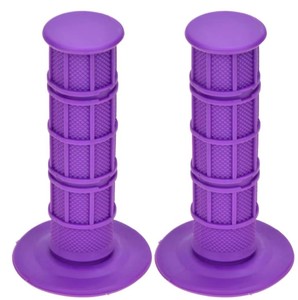Poignées de guidon universelles pour moto, violettes, 22 mm (7/8 po), en caoutchouc souple, confortables, pour la course - Product Image 1