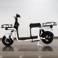 Vélo électrique pour adultes, scooter à deux places avec porte-bagages avant et arrière, pneus larges, vélo électrique longue portée pour les trajets quotidiens