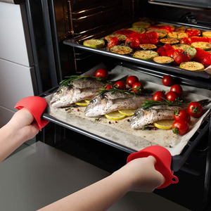 Mini gants de cuisine en Silicone de haute qualité, Clip d'isolation thermique, <span class=keywords><strong>Anti</strong></span>-brûlure, gants antidérapants, gants de <span class=keywords><strong>four</strong></span> à micro-ondes - Product Image 6