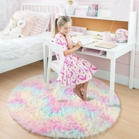 Tapis rectangulaire moderne de luxe, moelleux, épais moyen, en polyester écologique avec envers enduit de PVC, à poils coupés, fabriqué à la machine