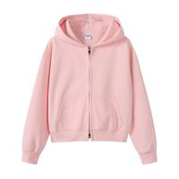 Pull à capuche court à épaules dénudées en coton de haute qualité, couleur unie, tendance mode, manches longues, ample