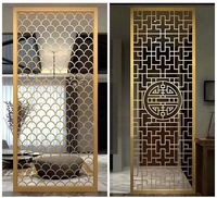 Panneau de séparation décoratif intérieur multifonctionnel en acier inoxydable au design moderne et personnalisable