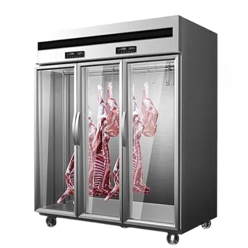 Design del foro di drenaggio formato personalizzato modello personalizzato fresco-keeping display armadietto di carne fresca