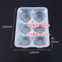 Vente chaude Écologique PP Emballage des Aliments Congelés Dimsum Bun Blister Plateau Plateaux En Plastique pour les Aliments