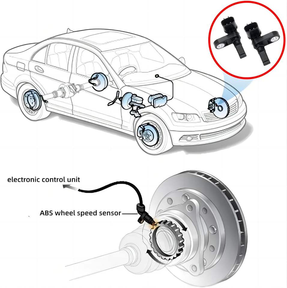 89542-04020 8954204020 89542-60050 Front Rear Right Left ABS Wheel Speed Sensorfor Toyota Tacoma 2005-2018 4Runner Sensor Parts Image 4