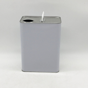 Envase Metálico Cuadrado Blanco de 4L para Pintura, con Impresión Offset y Logotipo Personalizado, Certificado ROHS para Uso Químico - Product Image 2