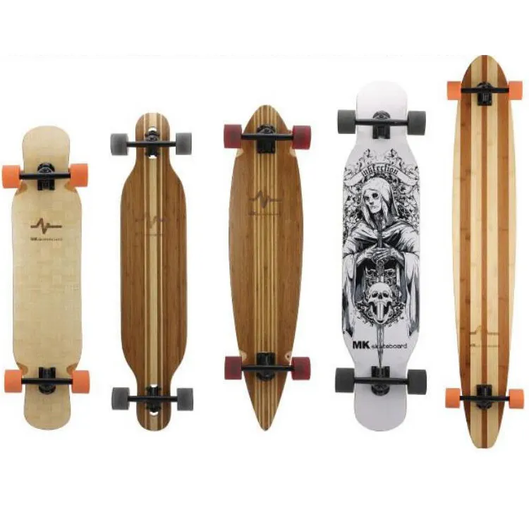 Bambus Glasfaser Longboard Skateboard Deck komplett Longboard Deck Drop Down Longboard