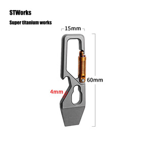 Oem EDC Mini Pry Bar hợp kim titan đa công cụ cowbar với mở chai chức năng xách tay đa công cụ - Product Image 3